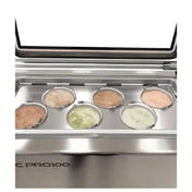 Eurodib USA GOURMETPRO - Support Frame, Stainless Steel Frame, (6) Anodized Aluminum Bowls With Handles For Gelato Display