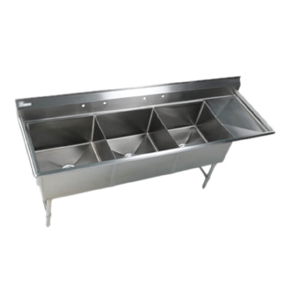 Klinger's Trading EIT3DR Elite Sink Three Compartment 92-1/2"W X 29-1/2"D X 41"H