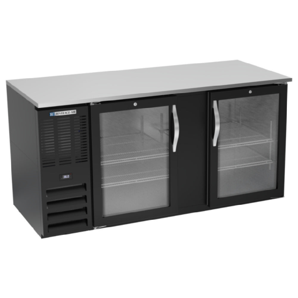 Beverage Air BB68HC-1-FG-B - Refrigerated Food Rated Back Bar Storage Cabinet, Two-section