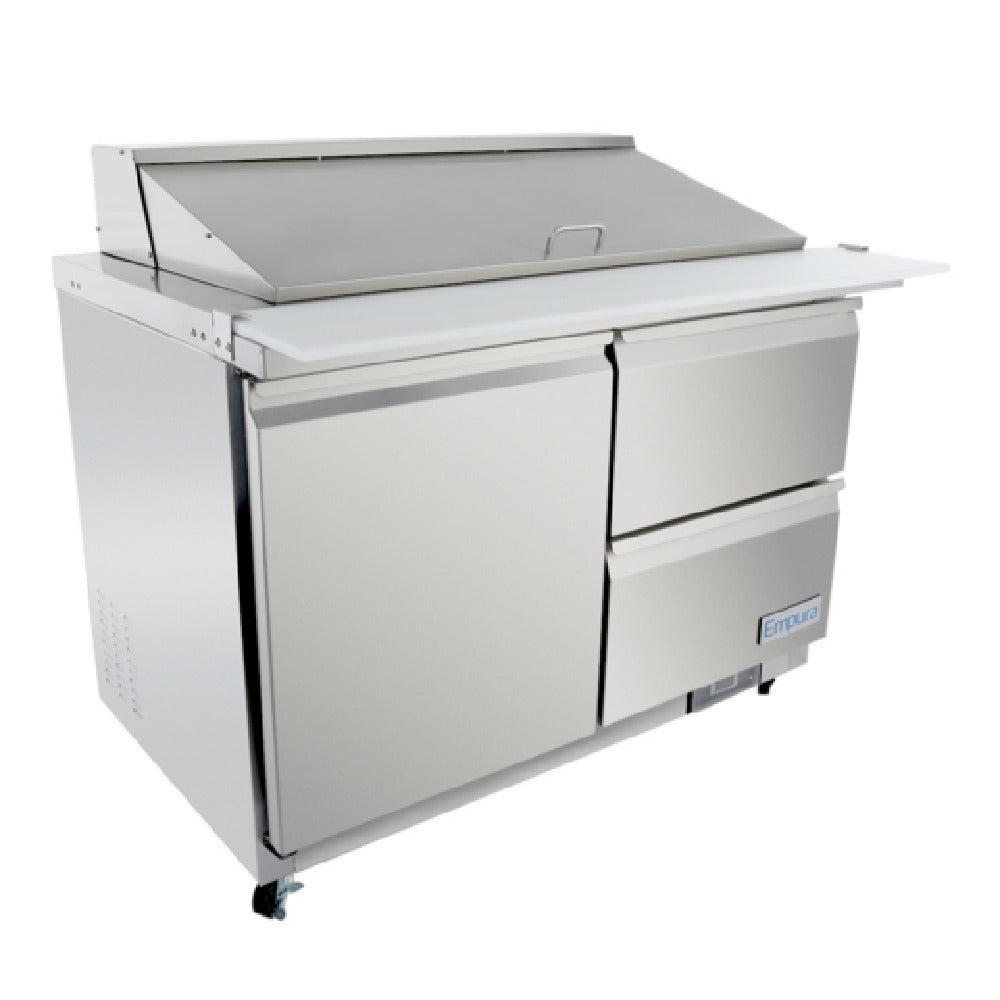Empura E-KSP48M-D2 - Refrigerated Sandwich/Salad Mega Top Prep Table With Drawers