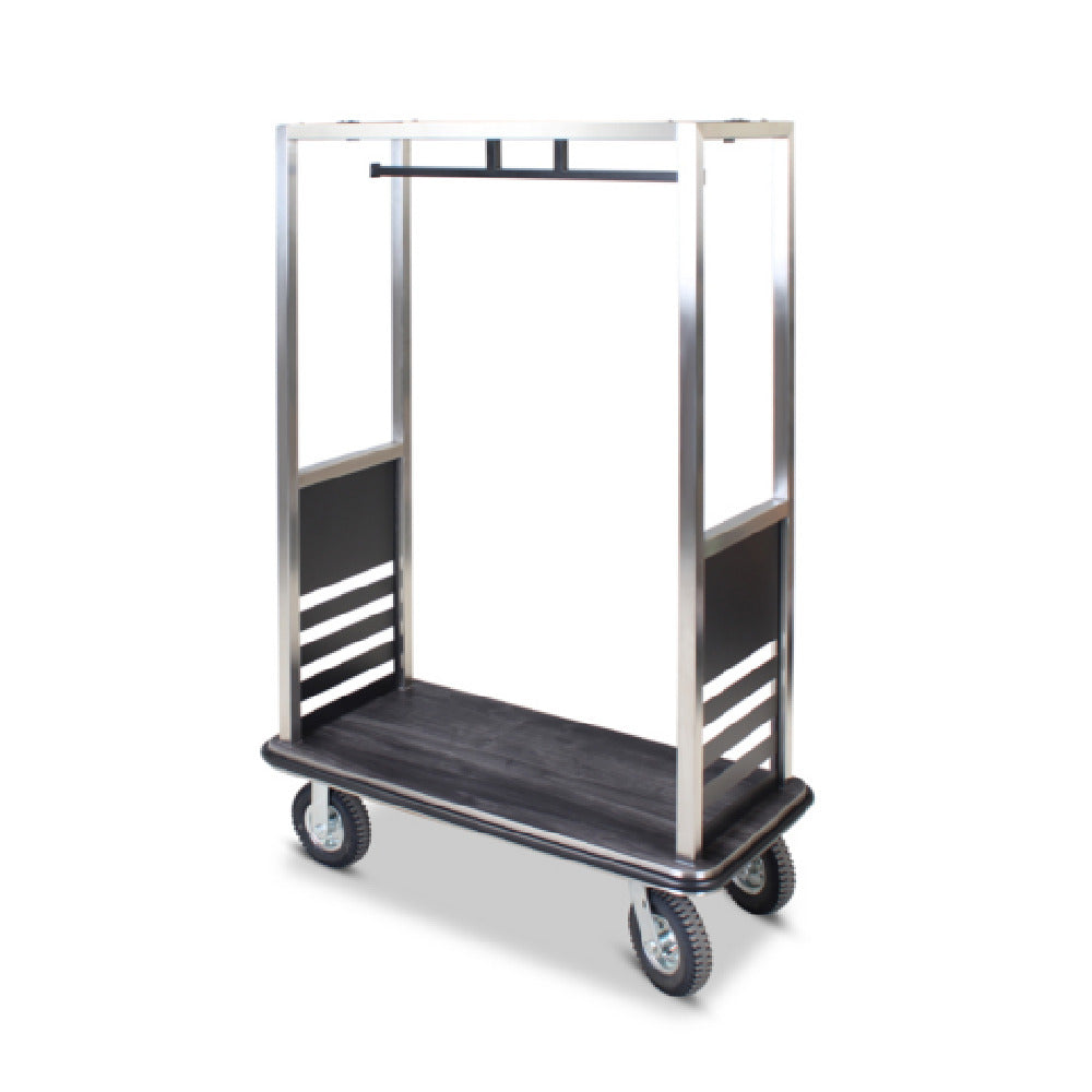 Forbes Industries 2506-SS Deluxe Luggage Cart 1.5” Square Tubular Brushed Stainless Steel Superstructure