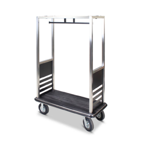 Forbes Industries 2506-SS Deluxe Luggage Cart 1.5” Square Tubular Brushed Stainless Steel Superstructure