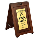 Alpine Industries ALP499-BRA Wet Floor Sign "Caution" 2-sided