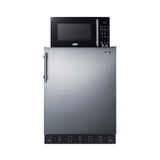 Summit MRF6BK2SSA Combination Refrigerator/microwave 24"W 5.8 Cu.ft All-refrigerator