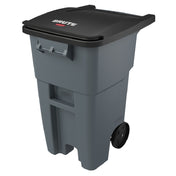 Rubbermaid FG9W2700GRAY - BRUTE® Roll-Out Container, 50 Gallon, 28-1/2" X 23-2/5" X 36-1/2" H