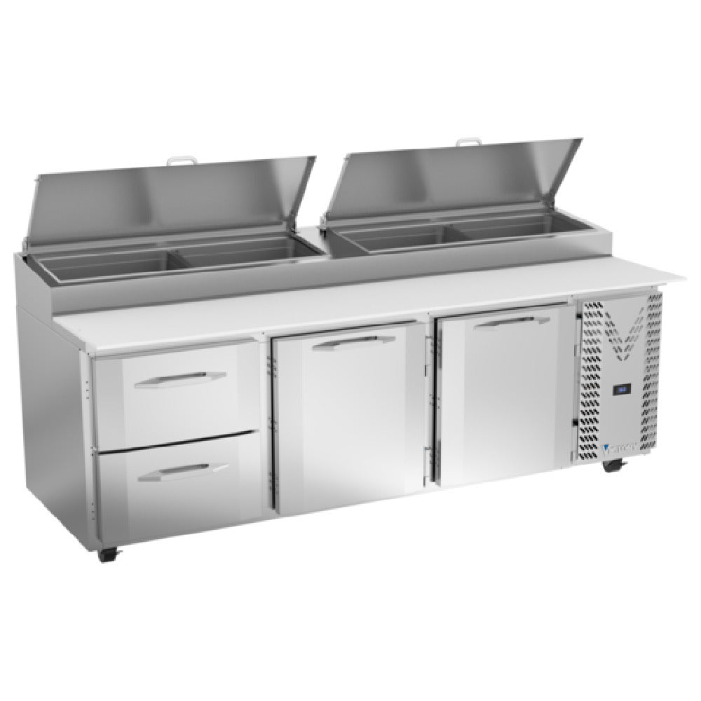 Victory VPPD93HC-2 Pizza Prep Table Powered By V-Core™ Three-section