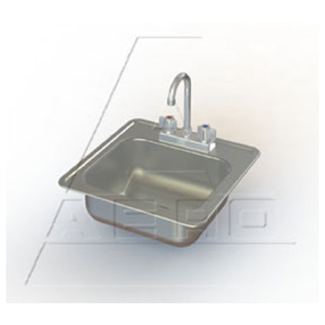 AERO Manufacturing DIHS-1-5 Drop-In Sink One Compartment 12" Wide X 10" Front-to-back X 5" Deep