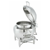 Steelite WLWI11LSSGL Round Soup Station 11-1/2 Quart. Kit Consisting Of WI11UGT (11-1/2 Quart Body Glass Top Lid Soup Bucket And Spoon Holder) And A WI11BC (burner Stand And (1) Fuel Cup)