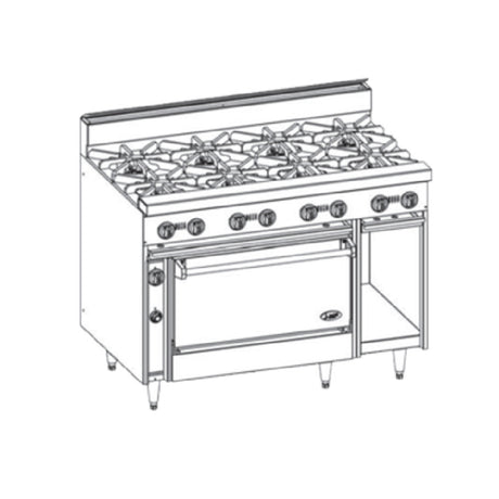 Jade Range JBR-36G-2 Bistro™ Restaurant Range Gas 48"