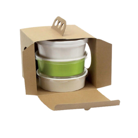 PacknWood CDP176BUCK2 - VIP Meal Kit, Includes: (200) 210CDP176 Paper Lunch Box, (360) 210PC480B White Bucket