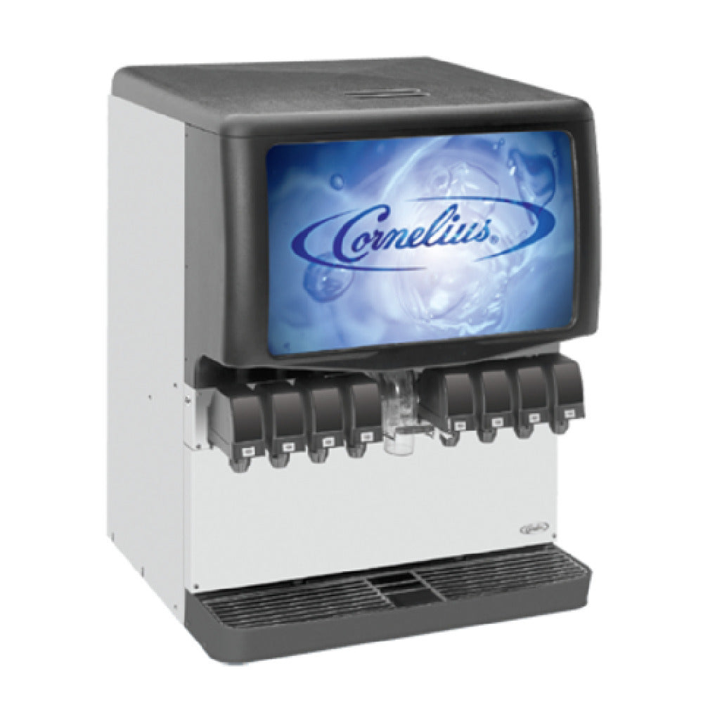 Cornelius 0511152 Enduro 200 Ice & Post-Mix Beverage Dispenser Countertop (8) UFB-1™ Push-button Valves