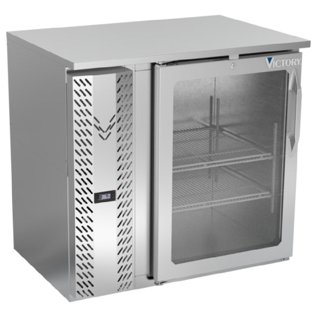 Victory VBBN36HC-G-S - Back Bar Refrigerator, One-section, 36"W X 25-11/16”D X 34"H