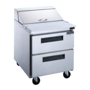 Dukers DSP29-8-D2 Sandwich/Salad Prep Table With Drawers 29"W Bottom Mount Self-contained Refrigeration