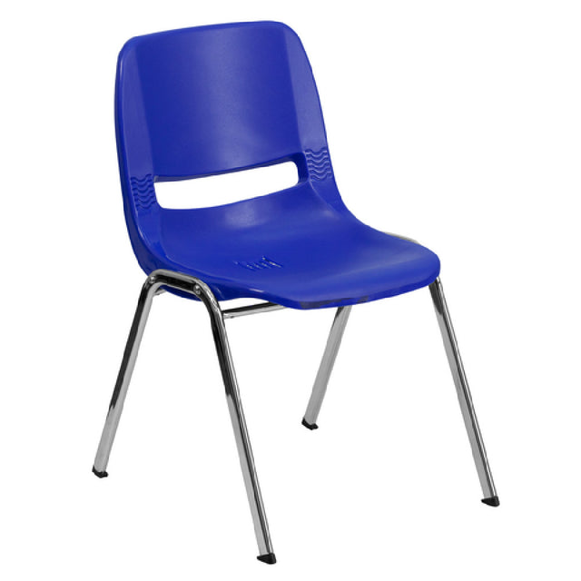 Flash Furniture RUT-14-NVY-CHR-GG Hercules Series Student Shell Stacking Chair