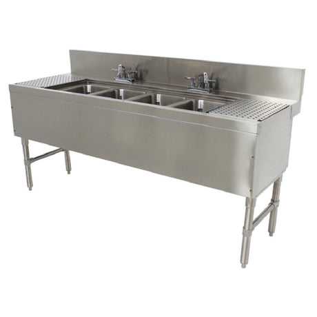 Advance Tabco PRB-24-64C Prestige Underbar Sink Unit 4-compartment 72"W X 25"D X 36"H