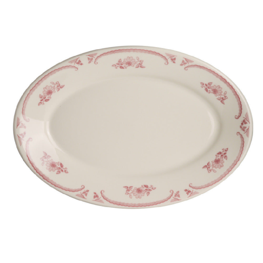 Steelite HL1532 - Rolled Edge Oval Platter, 9.5" X 6.75", American Rose
