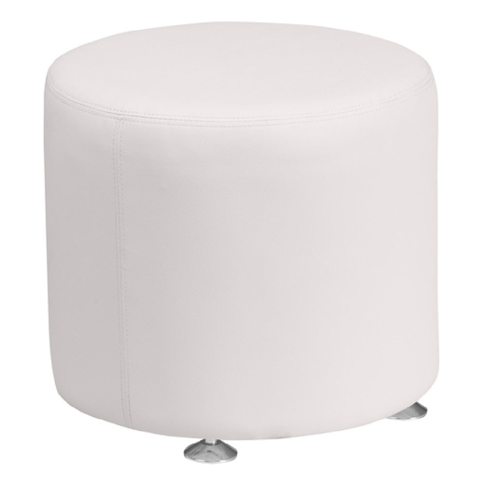 Flash Furniture ZB-803-RD-18-WH-GG Hercules Alon Series Ottoman 18" Dia. X 16-1/2"H