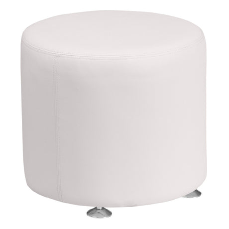 Flash Furniture ZB-803-RD-18-WH-GG Hercules Alon Series Ottoman 18" Dia. X 16-1/2"H