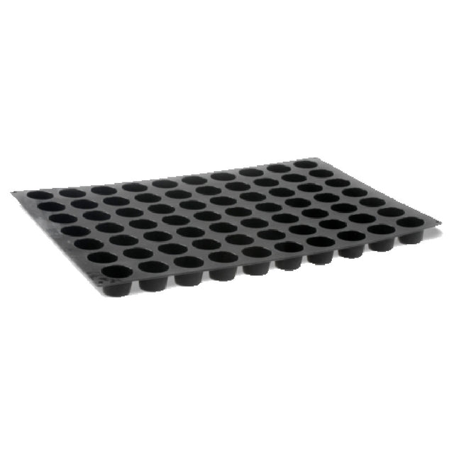 JB Prince M650 E Martellato Pavoflex Mold (70) Mini Muffin 1-9/10" Dia. X 1-1/4"H With 1-3/10 Oz. Capacity Each