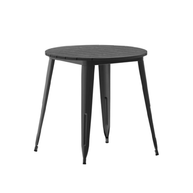 Flash Furniture JJ-T14623-80-BKBK-GG Declan Dining Table 30" Dia. X 30"H Round Table