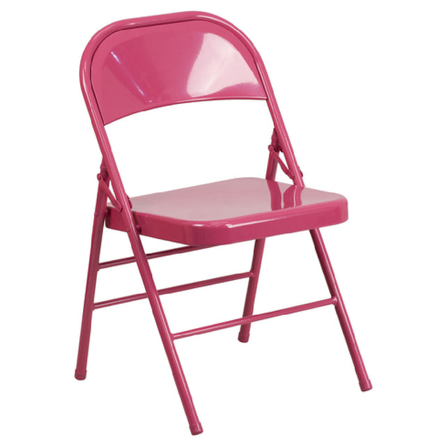 Flash Furniture HF3-FUCHSIA-GG Hercules Colorburst Series Folding Chair 300 Lb. Weight Capacity