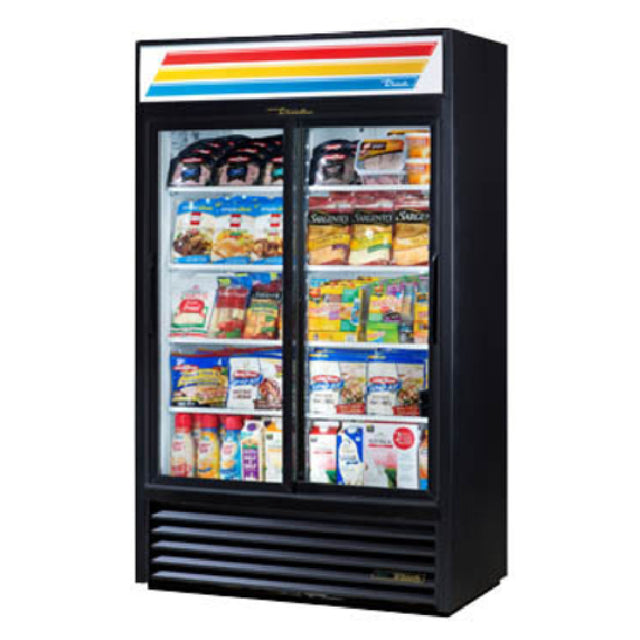 True Refrigeration GDM-41SL-HC-LD_BL Slim Line Refrigerated Merchandiser