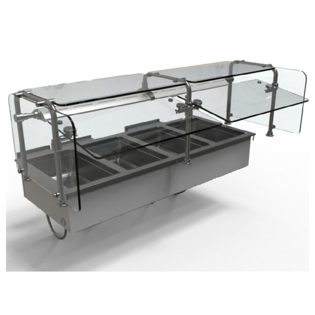 Hatco HWBI-4M-BUNDLE BUNDLE: HOT WELL DROP-IN SNEEZE GUARD AND HEAT LAMP. Drop-In Modular/Ganged Heated Well