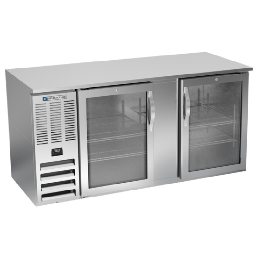 Beverage Air BB68HC-1-FG-S - Refrigerated Food Rated Back Bar Storage Cabinet, Two-section