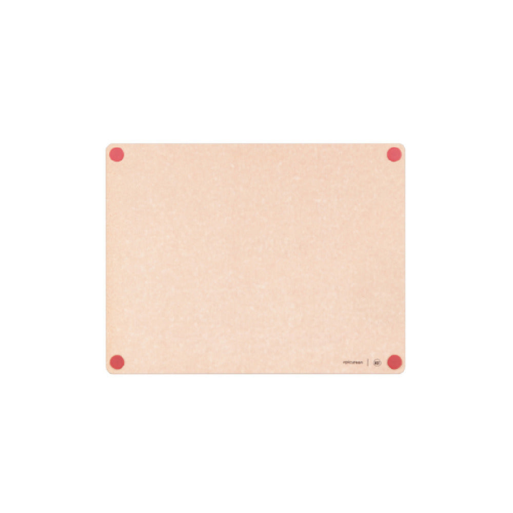 Epicurean 622-19150101 Epicurean HACCP Non-Slip Cutting Board 19.5" X 15" X 3/8" In Natural With Red Raw Meat Feet