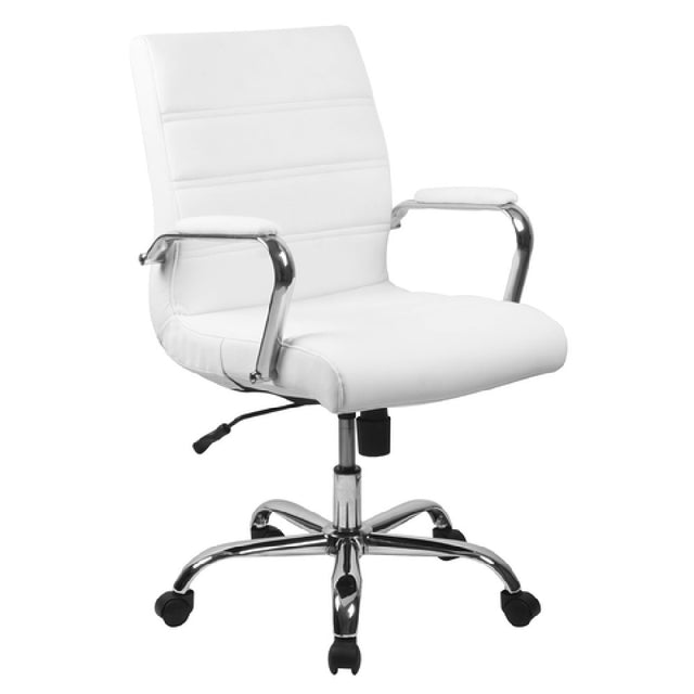 Flash Furniture GO-2286M-WH-GG Executive Swivel Office Chair 37" To 40-3/4" Adjustable Height