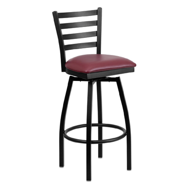 Flash Furniture XU-6F8B-LADSWVL-BURV-GG Hercules Series Bar Stool Metal Ladder Back