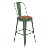 Flash Furniture CH-31320-30GB-GN-PL2T-GG Kai Bar Stool 500 Lb. Weight Capacity