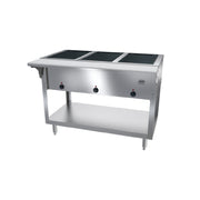 NBR Equipment HT-3SW-240 Hot Food Table Electric (3) 12" X 20" Seal Wells With Individual Drain Valves Individual Infinite Controls With Indicator Lights