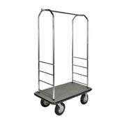 Central Specialties 2099BK-020-GRY Easy Mover™ Bellman's Cart 43"W X 23"D X 72-1/2"H 1" Stainless Steel Frame