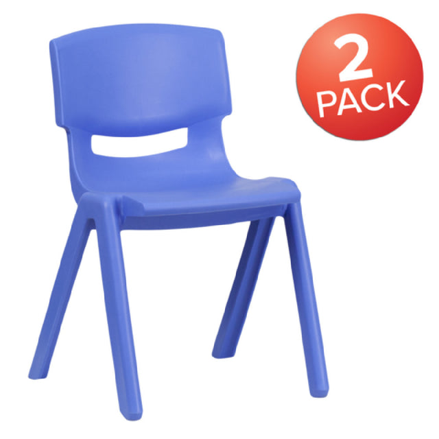 Flash Furniture 2-YU-YCX-004-BLUE-GG Whitney Stacking Chair 286 Lb. Weight Capacity