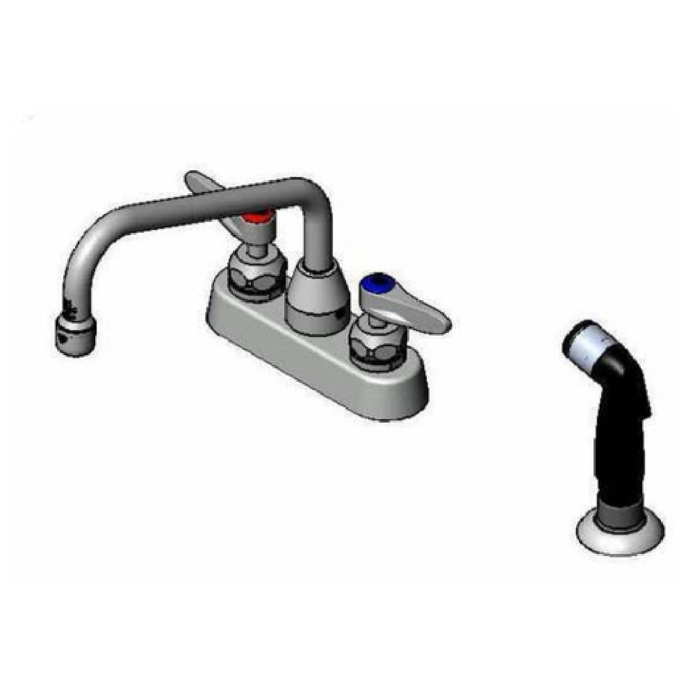 T&S Brass B-1171-CR Workboard Mixing Faucet Deck Mount 4" Centers