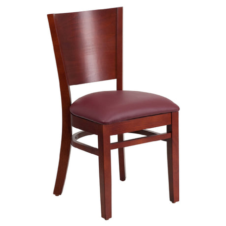 Flash Furniture XU-DG-W0094B-MAH-BURV-GG Lacey Series Restaurant Chair Solid Wood Back