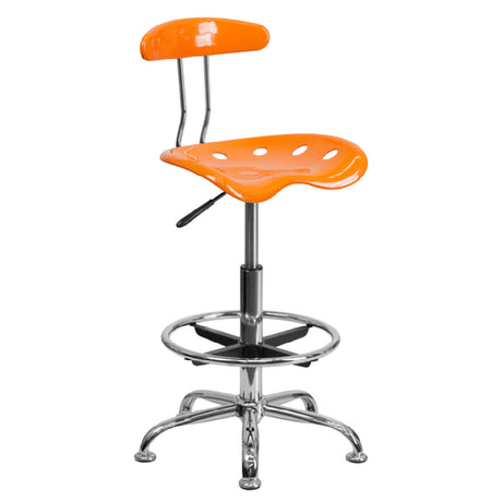 Flash Furniture LF-215-ORANGEYELLOW-GG Swivel Drafting Stool Adjustable Height