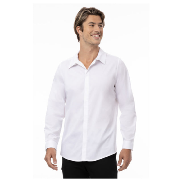 Chef Works D151-WHT-3XL Premium Formal Dress Shirt Built-in Collar Stays Adjustable Button Cuffs