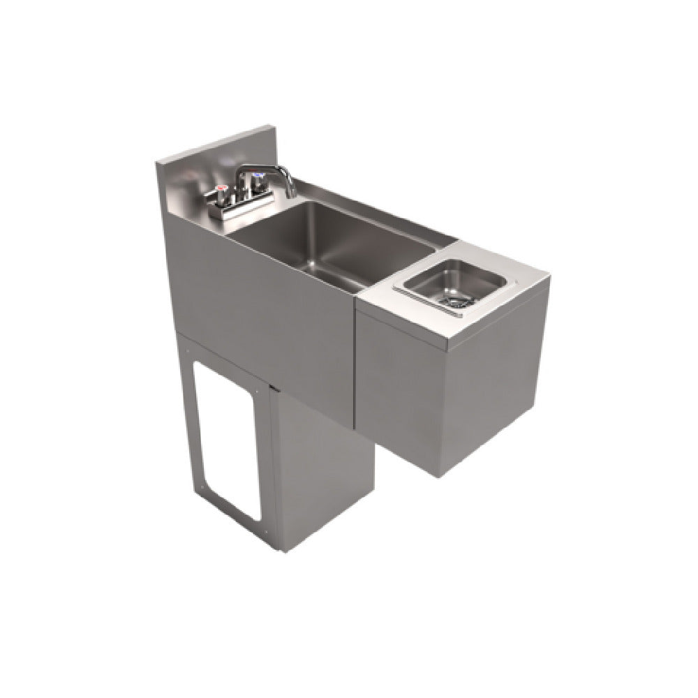 BK Resources UBB-21-SS12-GR-PG Glass Rinser Hand Sink 12"W X 29-1/4"D X 34"H O.A.