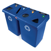 Rubbermaid 1792372 - Glutton® Recycling Station, 53"W X 23-1/2"D X 35-3/10"H, Holds Up To 92 Gallons