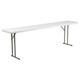 Flash Furniture DAD-YCZ-244-2-GW-GG Folding Table 96"W X 18"D X 29"H Seats Up To 4 Adults