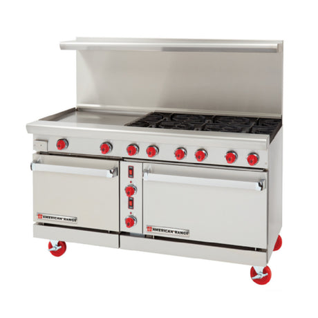 American Range ARGF-24G-6B-126L - Green Flame Range, Gas, 60"