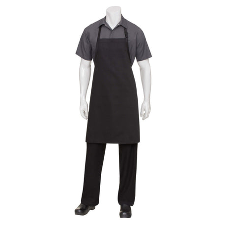 Chef Works F8 -BLK-0 Butcher Bib Apron 34"L X 24"W Adjustable Neck Buckle