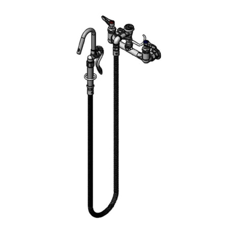 T&S Brass B-0610-CR Pot Filler Splash/wall Mount 8" OC