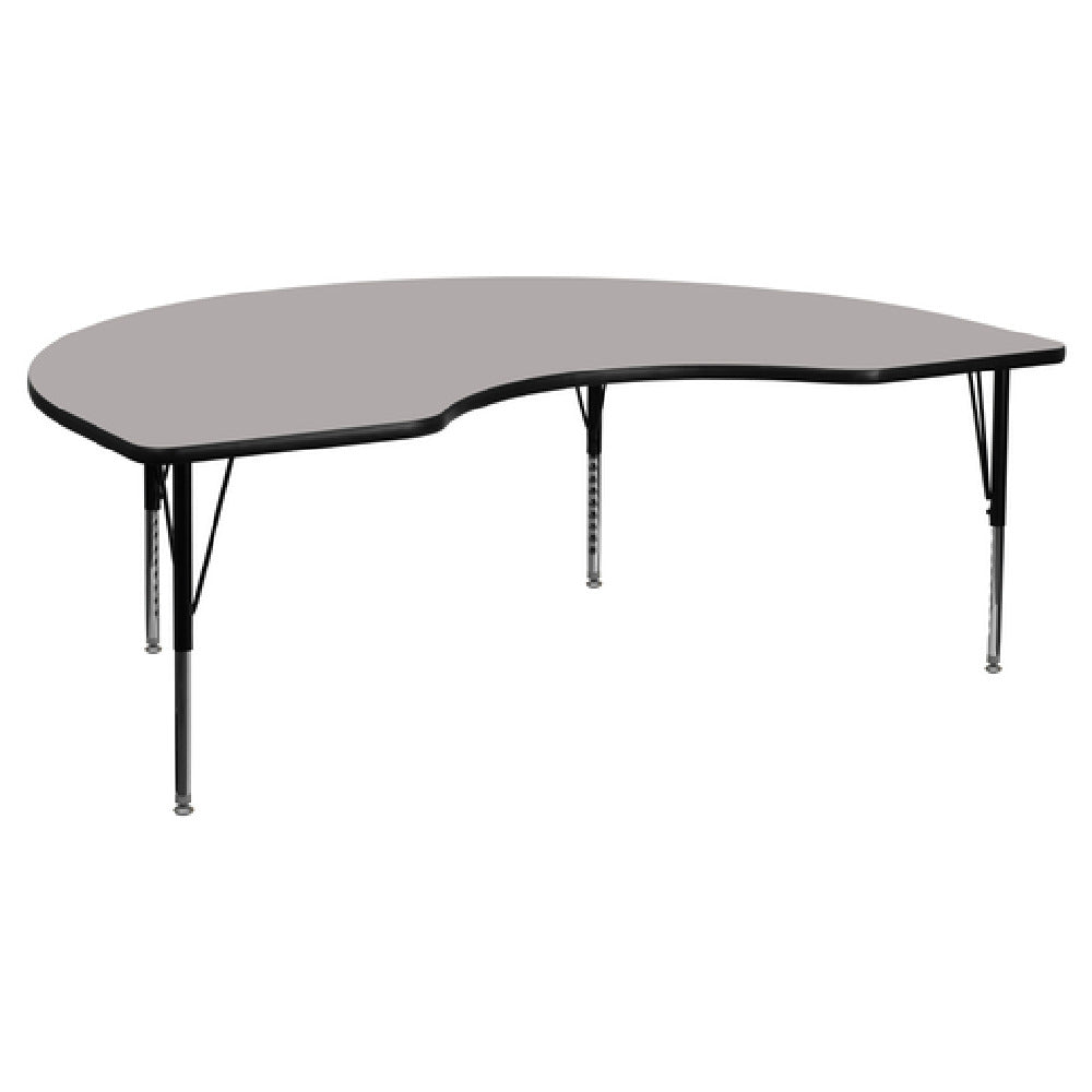 Flash Furniture XU-A4872-KIDNY-GY-H-P-GG Activity Table 72"W X 48"D X 16-1/4" To 25-1/4" Adjustable Height