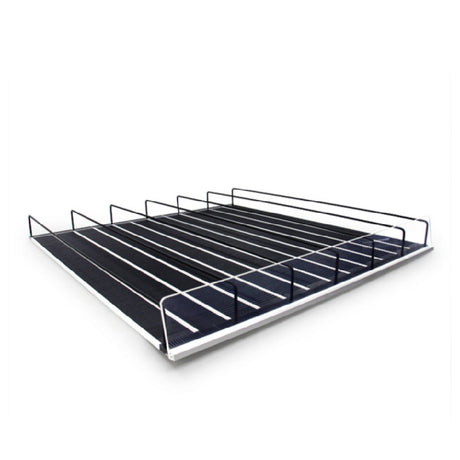 Omcan USA 81245 - (81245) Adjustable Roller Shelf, 23-3/5"W X 21-3/10"D X 2-3/4"H (600 X 540 X 70mm) (Risers Sold Separately. Without Risers, Roller Shelves Are Lie-flat)