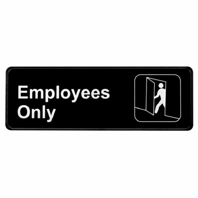 Alpine Industries ALPSGN-21 Sign 9" X 3" "Employees Only"