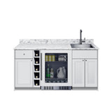 Summit OASISWH33 - Turnkey Oasis Wet Bar, ADA-height, White Finish