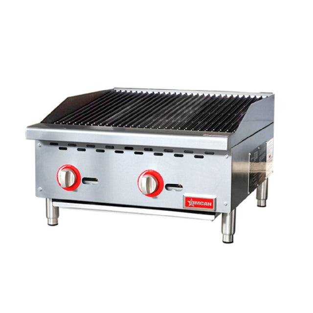 Omcan 47377 (CE-CN-CB24-M) Charbroiler Countertop Natural Gas